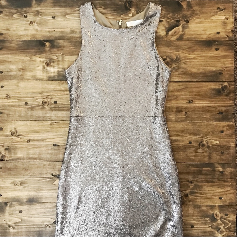 New Years Sequin Sparkly Gold Dress